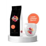 Etolia Brazilia Sul de Minas 1kg cafea boabe proaspat prajita + GRATUIT Pahar sticla Espresso pereti dubli 100ml