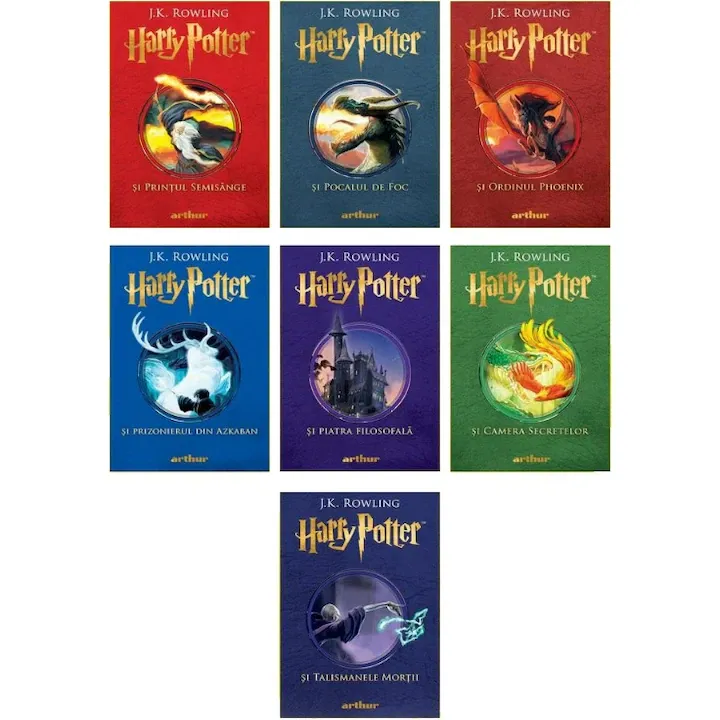 Pachet Seria Harry Potter ( volumele I-VII), J. K. Rowling, editura Arthur