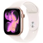 Apple Watch 11 GPS + Cellular, Carcasa Rose Gold Aluminium 42mm, Light Blush Sport Band - S/M