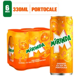 Bautura racoritoare carbogazoasa cu suc de portocale 6x330ml