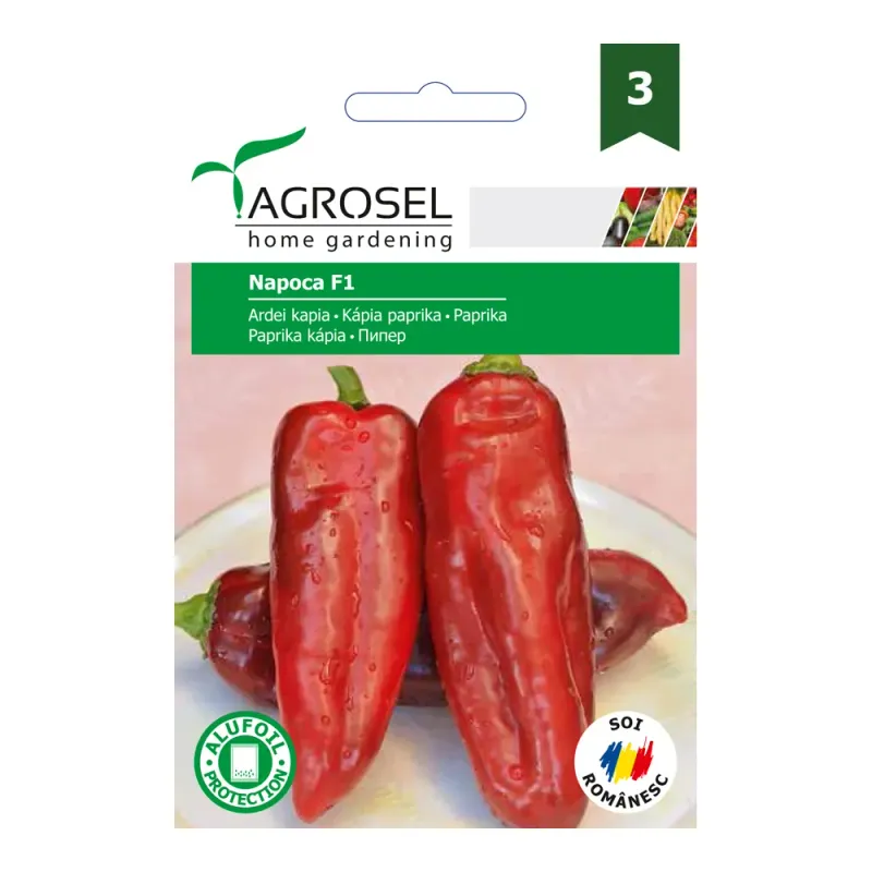 Seminte ardei Kapia, Napoca F1, hibrid, Agrosel - 20 seminte