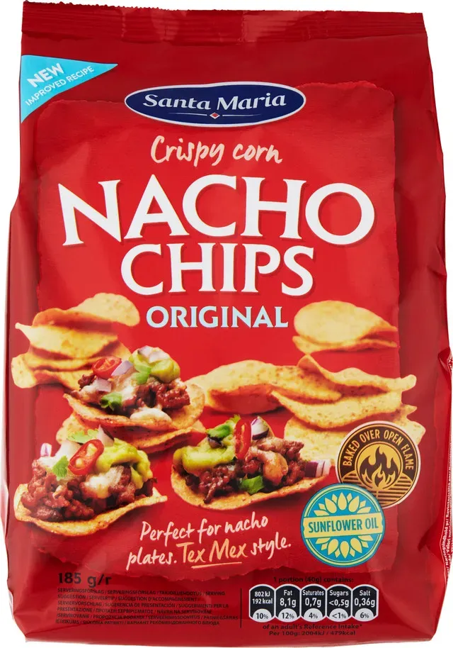 Nacho chips Santa Maria, 185 g