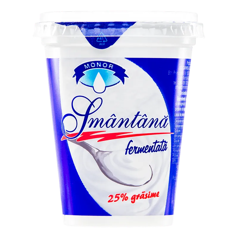 Smantana fermentata Monor, 25% grasime 400 g