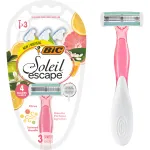 Aparat de ras dispozabil BIC Soleil Escape, 4 lame, 3 bucati