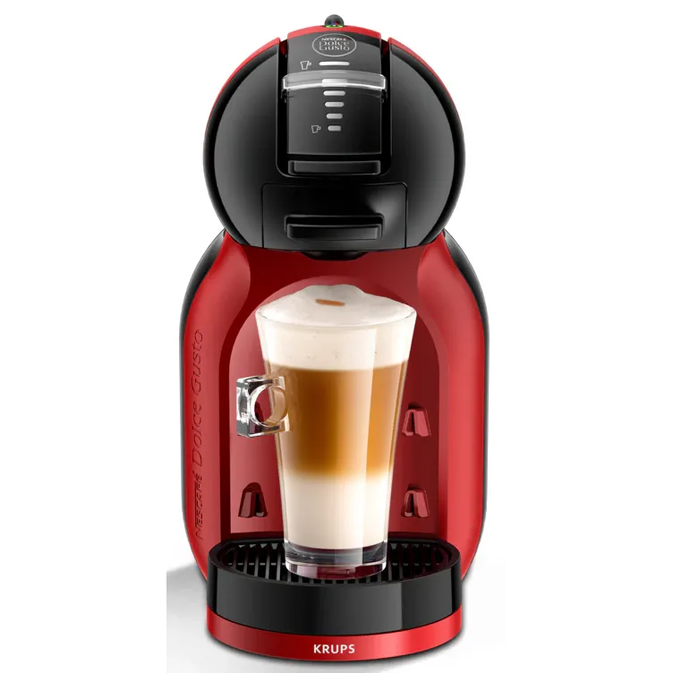 Espressor KRUPS cu capsule NESCAFÉ® Dolce Gusto® Mini Me KP123H10, 1500 W, 15 bari presiune, capacitate rezervor 0.8 L, Tehnologia Play & Select, functie Eco, rosu & negru