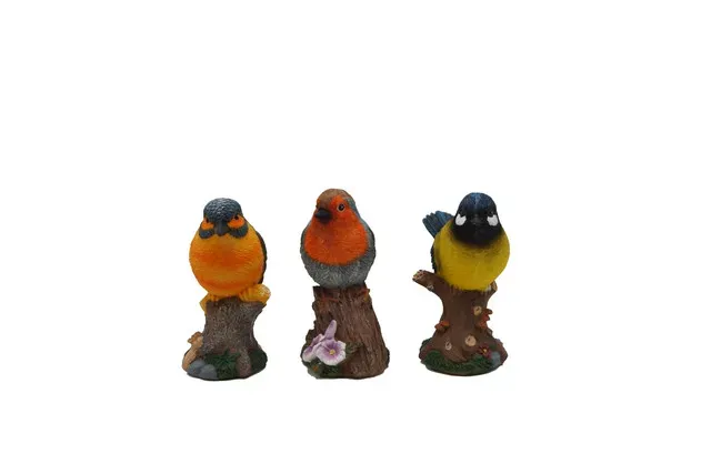 Decoratiune pasare Garden Star, din polirasina, H13.5 cm, modele asortate