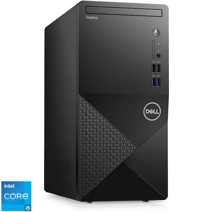 Sistem Desktop PC Dell Tower Vostro 3030 MT cu procesor Intel® Core™ i5-14400F pana la 4.7GHz, 16GB DDR5 RAM, 1TB SSD, NVIDIA GeForce RTX 4060 8GB GDDR6, Windows 11 Pro, Black