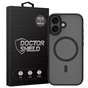 Husa de Protectie, Compatibila Apple iPhone 17, Doctor Shield Fantom, MagSafe - Negru