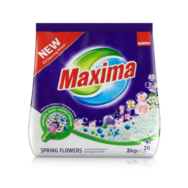 Detergent pudra Sano Maxima Spring Flowers, 20 spalari, 2 kg