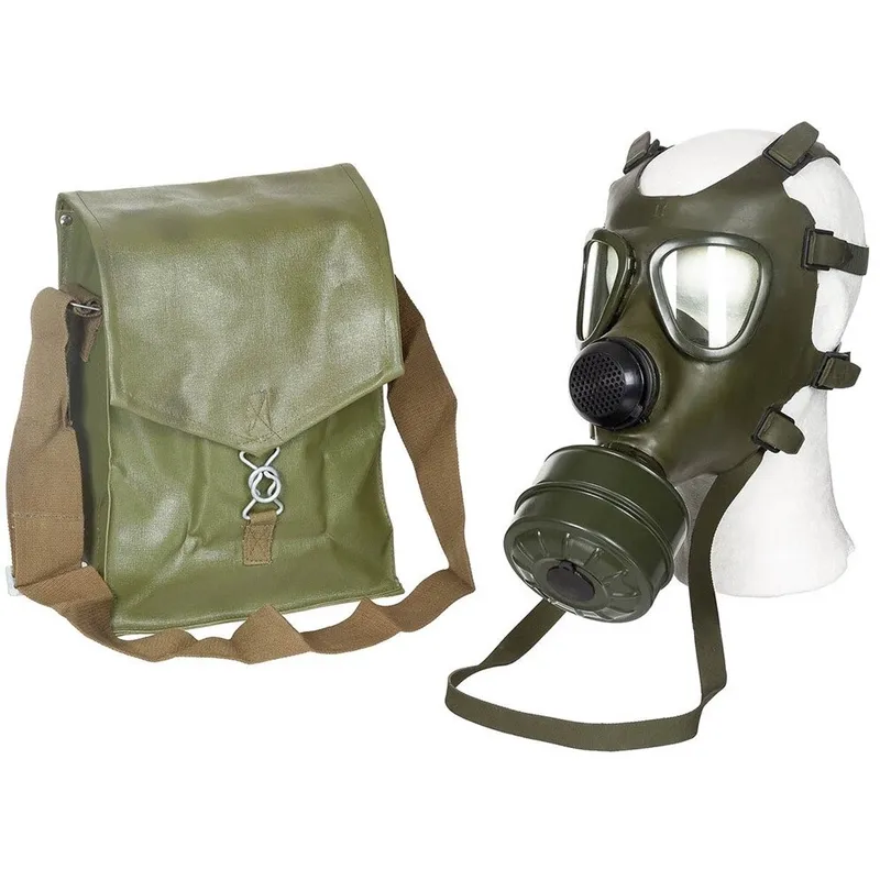 Set masca de protectie cu filtru si husa de transport, All About Army, M74, Verde inchis