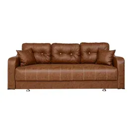 Canapea extensibila 3 locuri Ultra, cu lada, maro deschis, 222 x 105 x 75 cm, 1C
