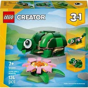 LEGO Creator: Broasca-testoasa cu o floare de nufar 31377, 7 ani+, 124 piese