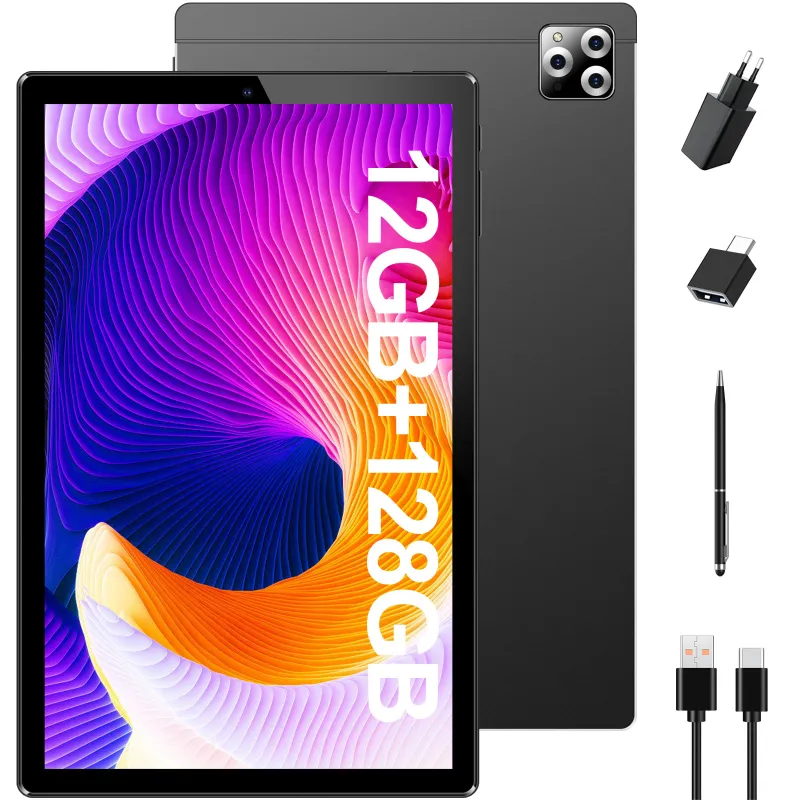 M107 de 10 inch, Android 13,12GB(6+6) RAM+128GB ROM, octa-core, 8000mAH,dual 4G SIM, 5+13 MP camera, Gray