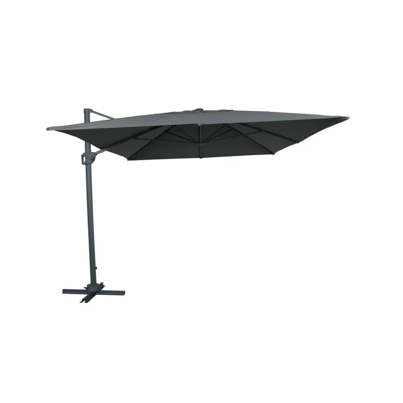 Umbrela suspendata dreptunghiulara 3 x 4 m Garden Star, din aluminiu, rotire 360°, poliester UV50+