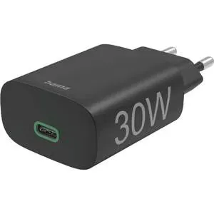 Incarcator retea HAMA 188334, USB-C, Power Delivery (PD) 30W, negru