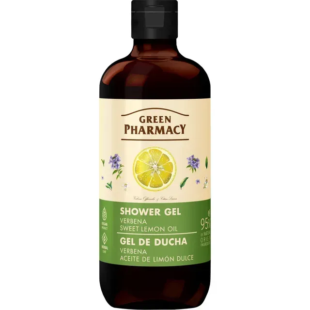 Gel de dus Green Pharmacy Verbena si ulei sweet lemon, 500 ml