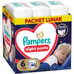 Scutece-chilotel de noapte Pampers Night Pants XXL Box Marimea 6, 13kg-19kg, 80 buc