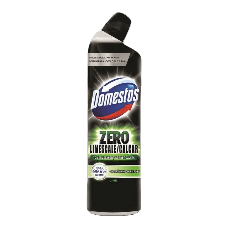 Dezinfectant gel pentru toaleta Domestos Zero Calcar Lime, 750 ml