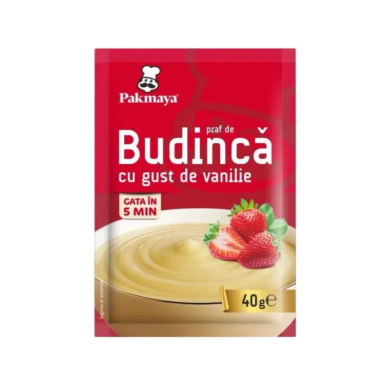 Praf de budinca cu gust de vanilie Pakmaya, 40 g