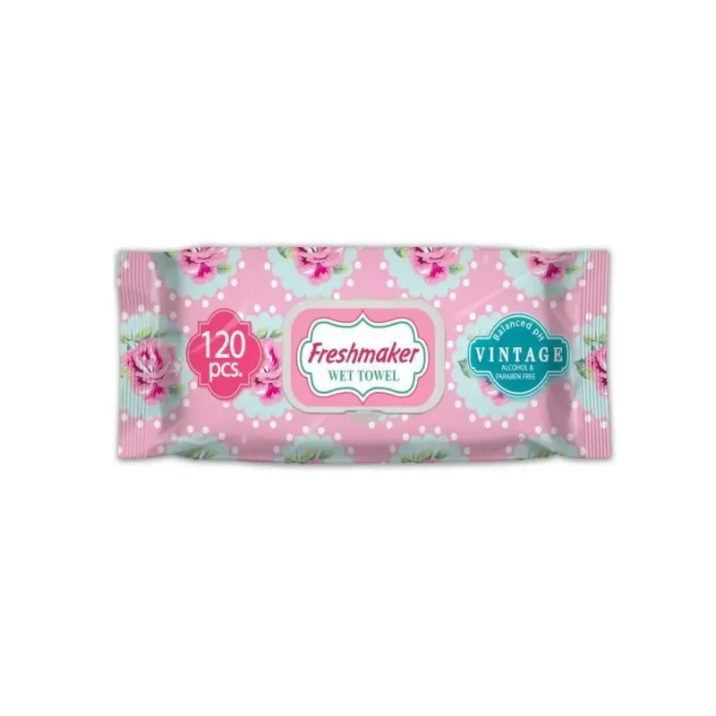 Servetele umede Freshmaker Vintage Pink, 120 bucati