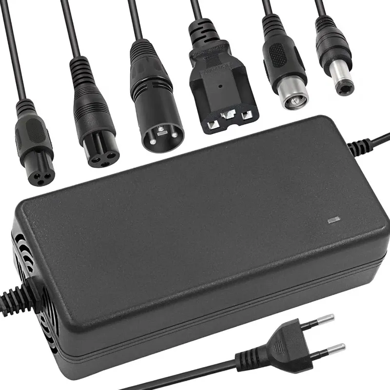 Incarcator multifunctional, AjieQaQ, Compatibil cu Lithium-Ion, Se adapteaza la 6 interfete，42V 2A, 58.8W, Negru