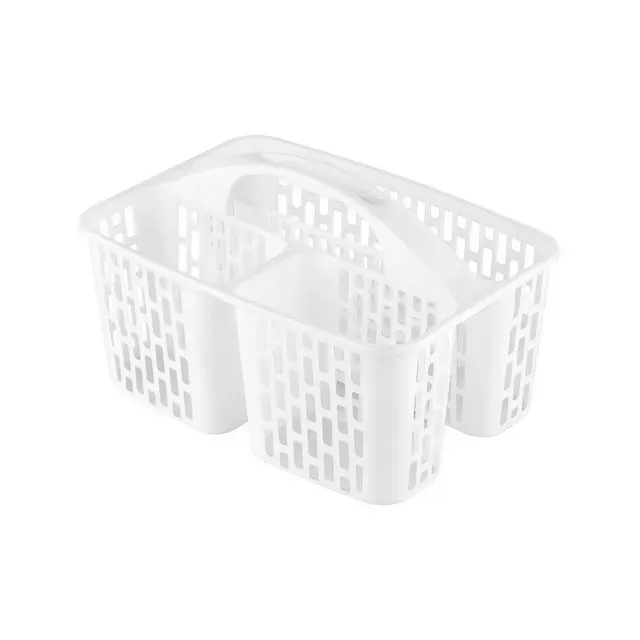 Cos organizare si depozitare cu maner, 30.5 x 21 x 18.5 cm, alb