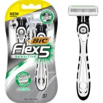 Aparat de ras dispozabil BIC Flex 5 Sensitive, 5 lame, 3 bucati
