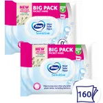 Hartie igienica umeda Zewa Sensitive, 2 pachete de 80 bucati