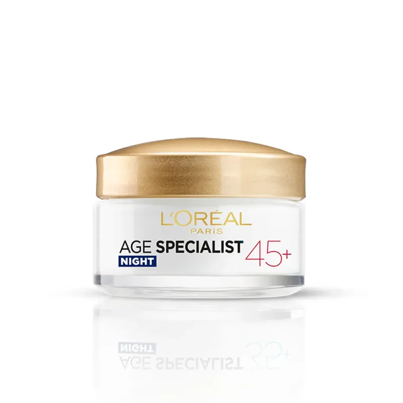Crema antirid pentru fata L'Oreal Paris Age Specialist 45+ de noapte 50 ml