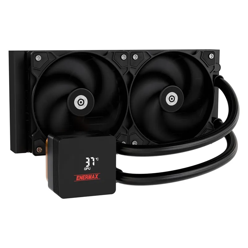 Cooler, Enermax, AIO, Liqmax IV, 240mm, Support 370W TDP, Intel / AMD, magnet Display, Software