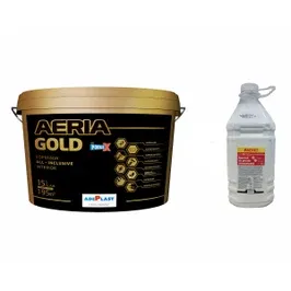 Vopsea lavabila interior, Adeplast Aeria Gold, alb, 15 L + amorsa 4 L