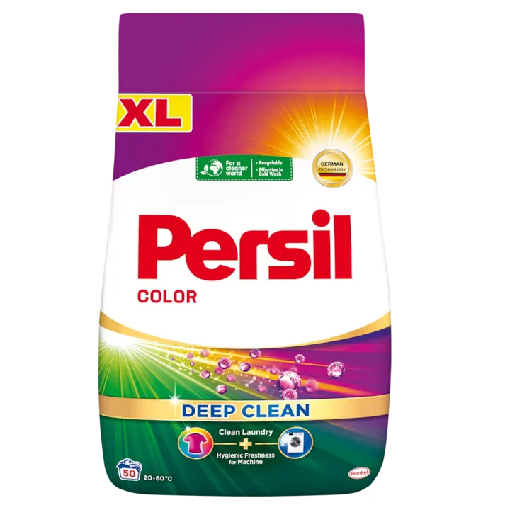 Detergent de rufe pudra Persil Deep Clean Color, 50 spalari, 2,75kg