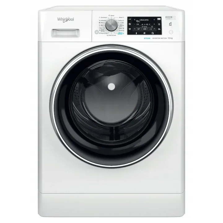 Masina de spalat rufe Whirlpool, 10 kg, 1400 rpm, alba, 61x60x85cm