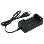 Incarcator pentru 2 acumulatori 18650 Li-Ion, conectare la priza 220V, negru