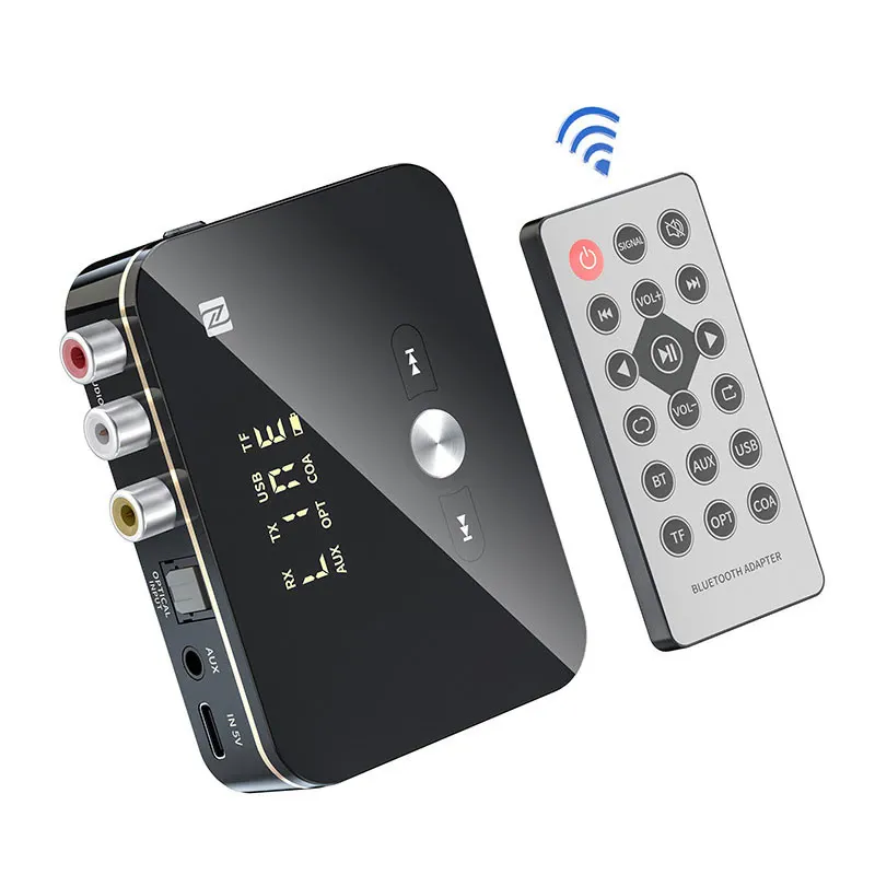 Adaptor Bluetooth 5.4, JESWO®, Transmitator si receptor TX/RX, 500mAh, 5 porturi, Negru