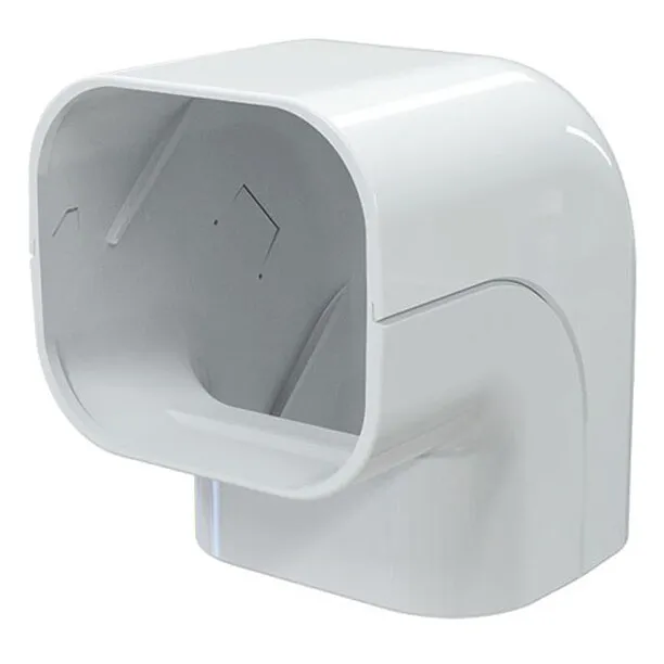 Curba canal 90° EXCELLENS CA 72-EXC NEW LINE TC pentru canal mascare trasee aer conditionat si pompe de caldura, schimbare directie trasee frigorifice, electrice si condens, montaj estetic si protectie profesionala HVAC