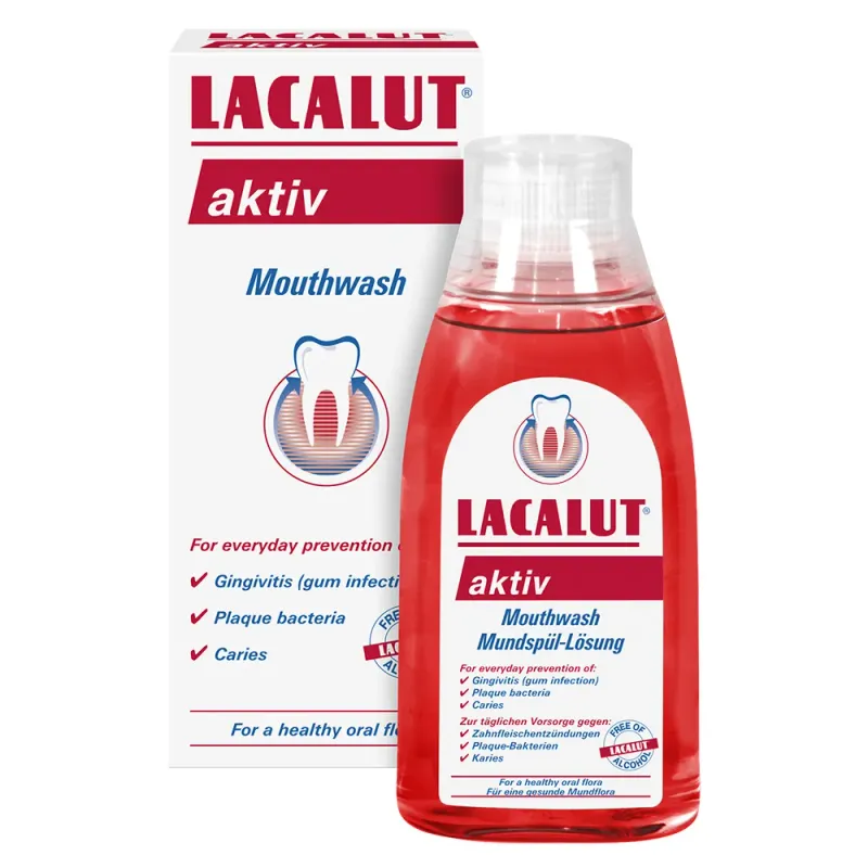 Apa de gura Lacalut Antiplaque Aktiv 300 ml