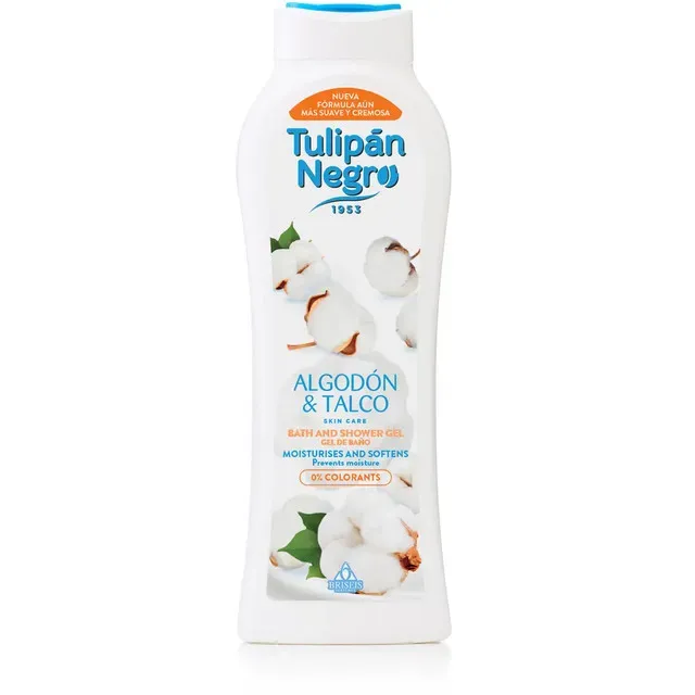 Gel de dus Tulipan Negro, bumbac si talc, 650 ml