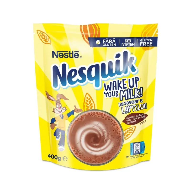 Bautura solubila cacao instant cu vitamine Nestle Nesquik, 400 g