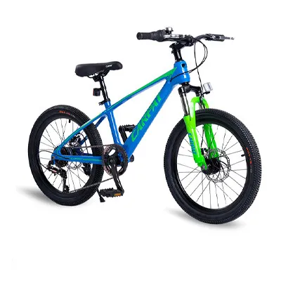 Bicicleta pentru copii MTB Carpat C20342AV, cadru aluminiu, 20", Albastru/Verde