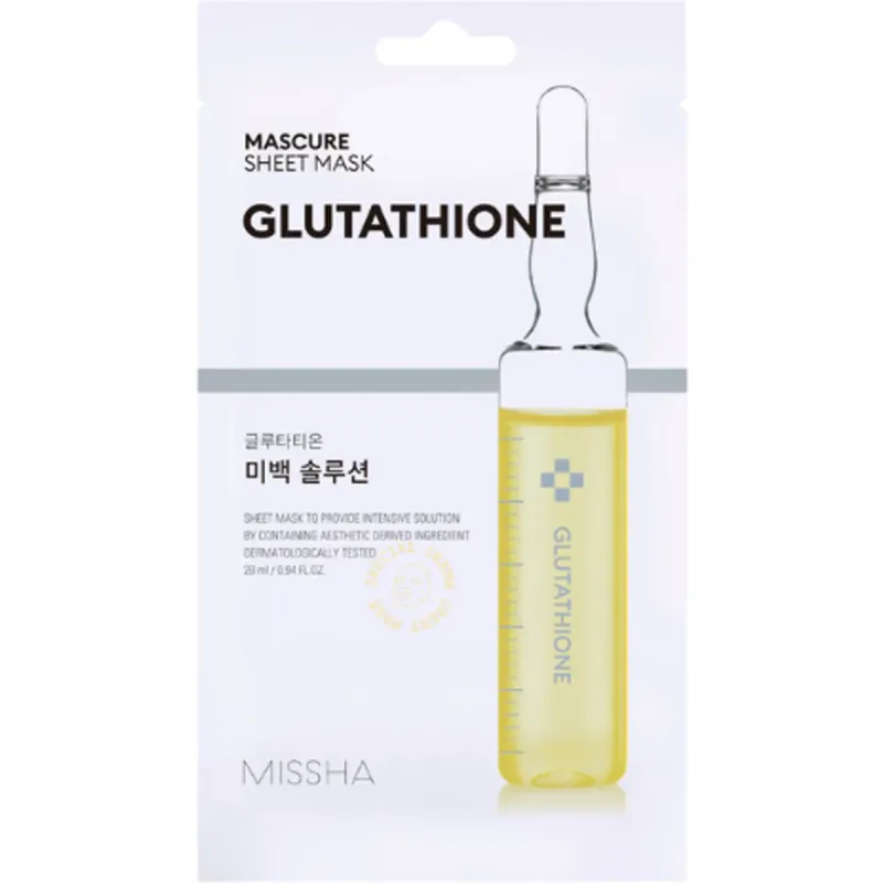 Masca faciala pentru iluminare cu glutation Missha Mascure, 27 ml