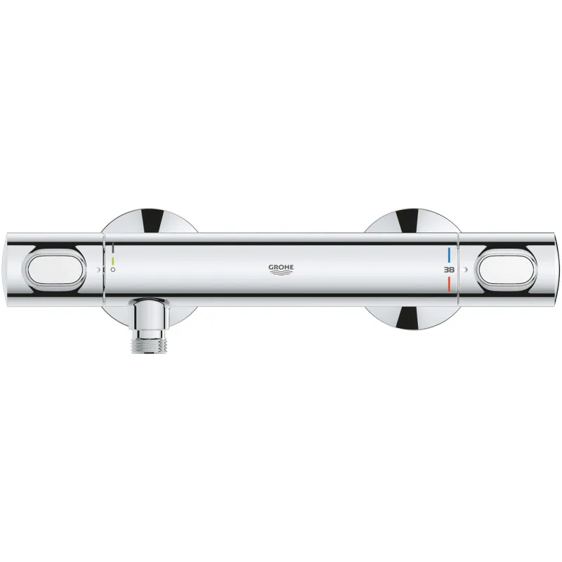 Baterie dus Grohe Grohtherm 500 34793000, 1/2'', aparenta, termostat, protectie oparire, EcoButton, filtru impuritati, Crom