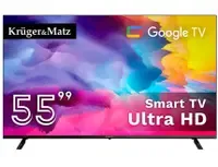 Televizor LED Kruger&Matz 139 cm (55") KM0255UHD-SA, Ultra HD 4K, Smart TV, WiFi, CI+