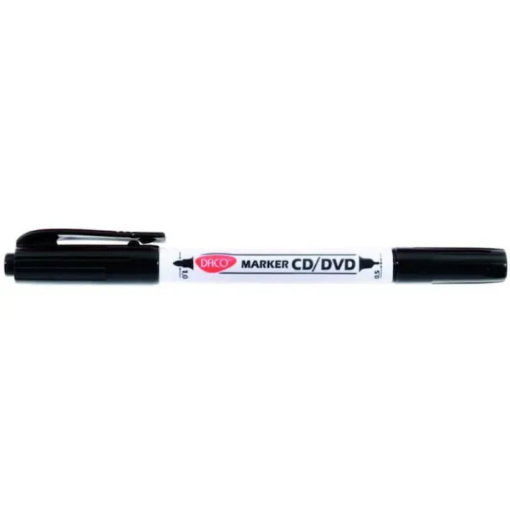 Marker CD/DVD doua capete Daco negru