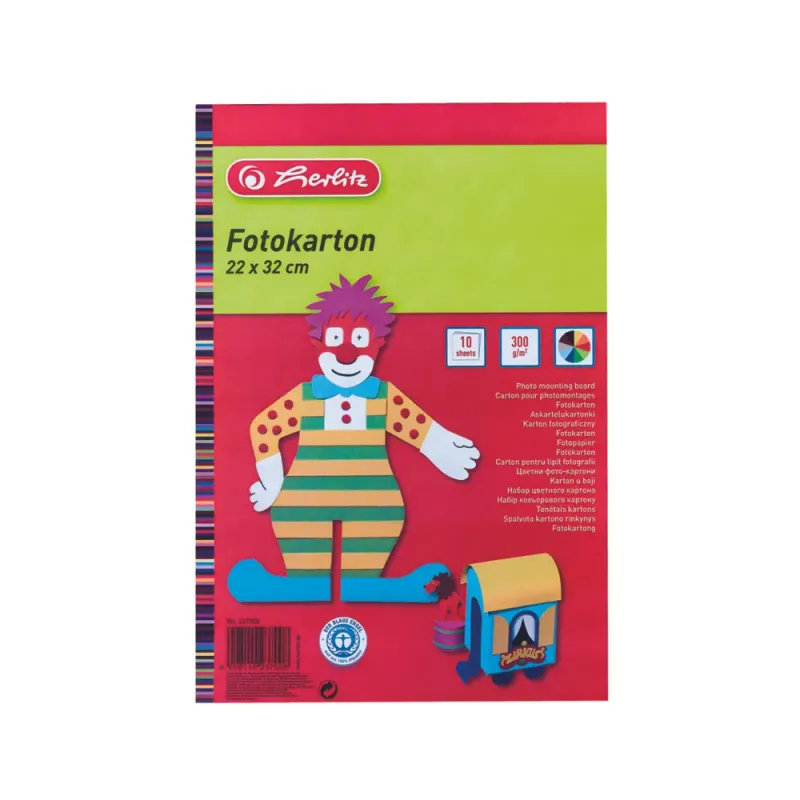 Carton colorat, 300 grame, 10 coli, 22-32 cm