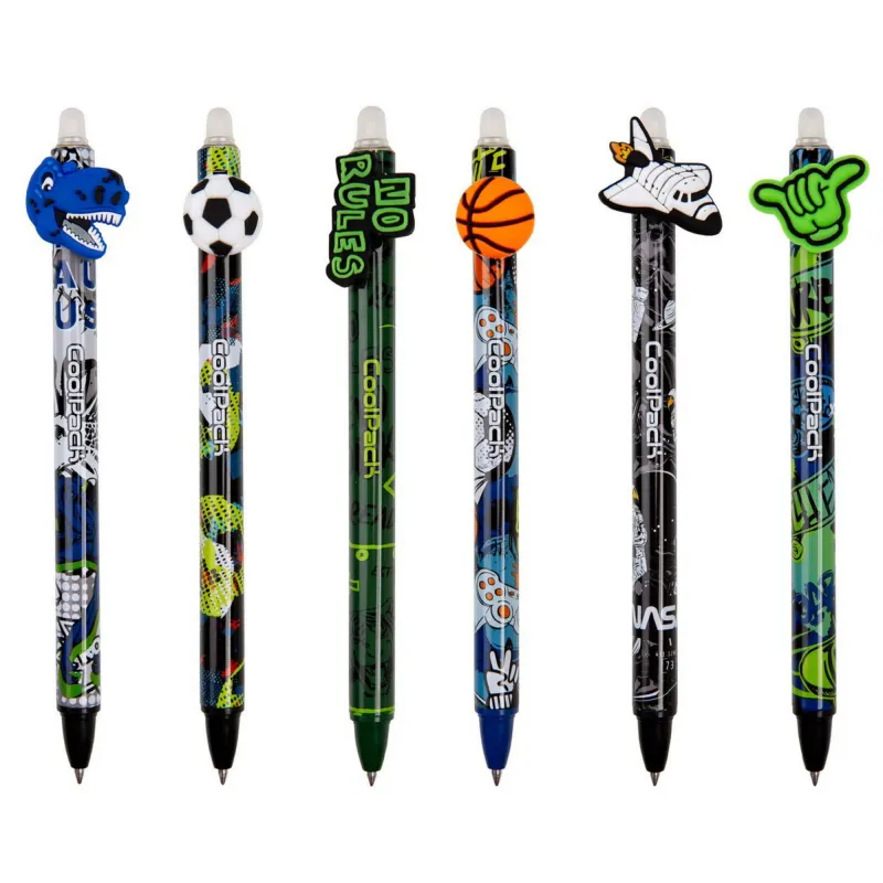Set 6 pixuri CoolPack, cu figurine, 0,5mm, multicolor