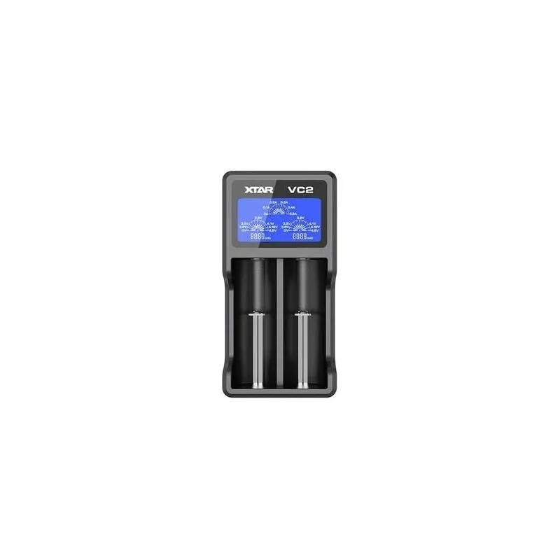 Incarcator/Tester acumualtori XTAR, VC2, LCD, Compatibil ci Li-Ion 18650, CR123 3.6V/3.7V