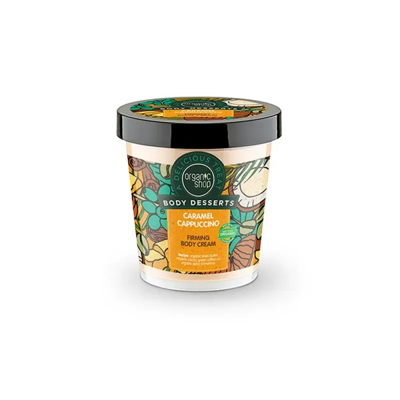 Crema de corp fermitate Organic Shop Caramel Cappuccino, 450ml