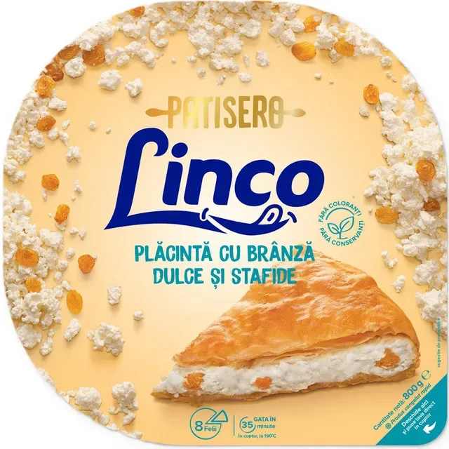 Placinta cu branza dulce Linco Patisero, 800 g