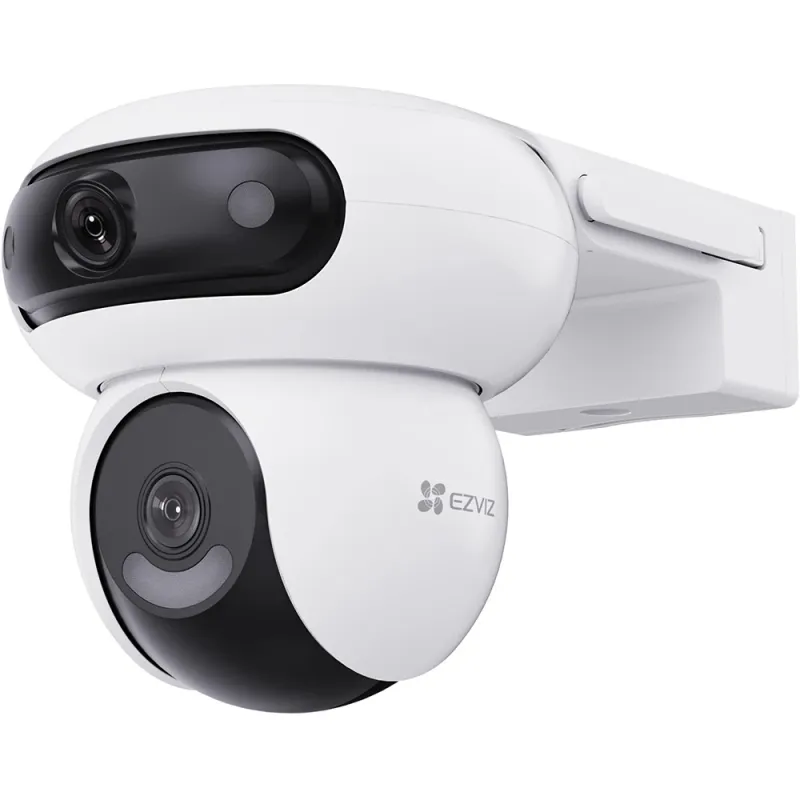 Camera IP Wireless exterior EZVIZ H90 Dual, 4+4MP, 1620p, IR, Night Vision, Auto Tracking, Detectarea formei umane/vehiculului AI, alb
